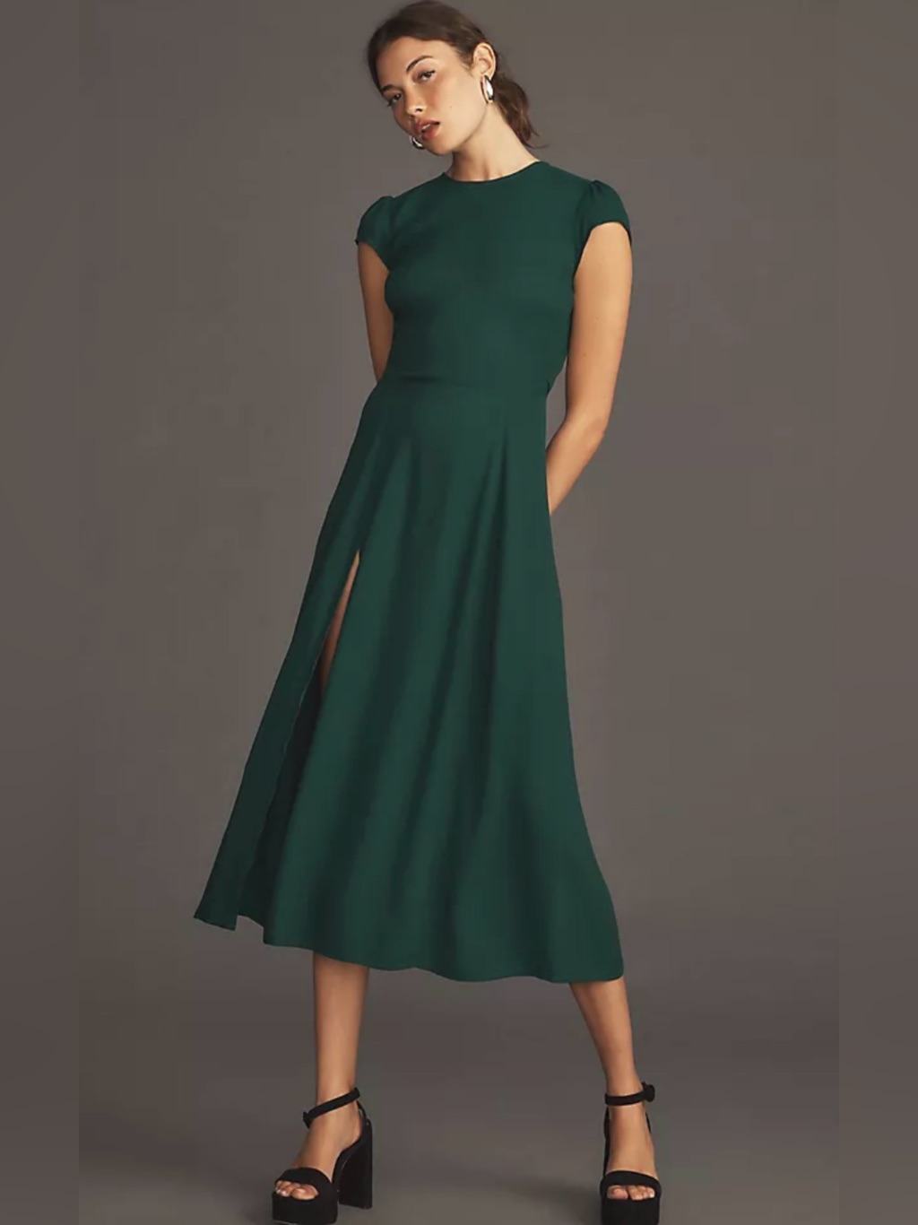 Reformation Gavin Midi Dress - Emerald